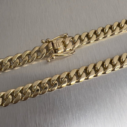 14k Yellow Gold Miami Cuban Link 8.5mm Chain Necklace 195.3g 34" HEAVY