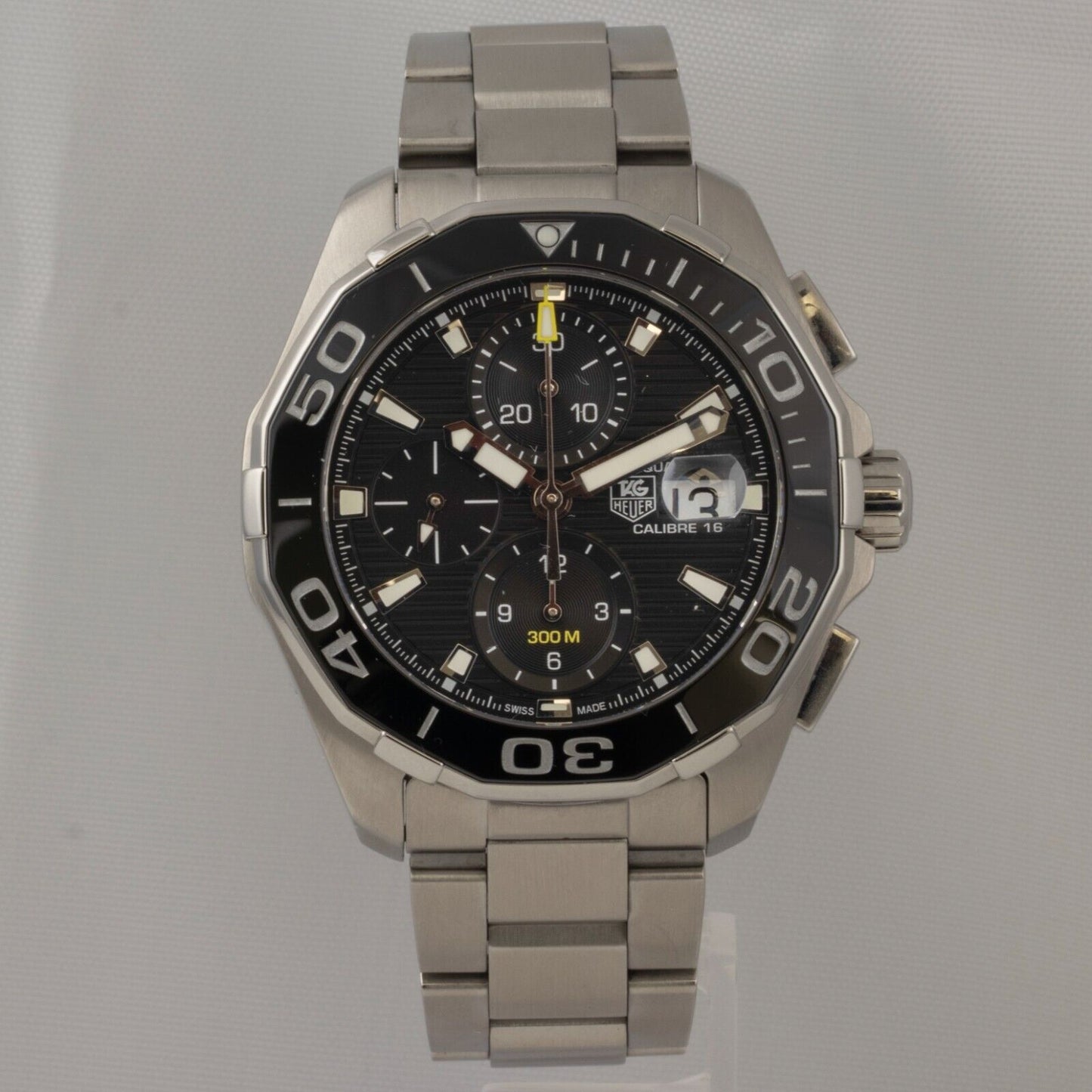 Tag Heuer Aquaracer CAY211A Black Stainless Automatic 43mm Watch Calibre 16