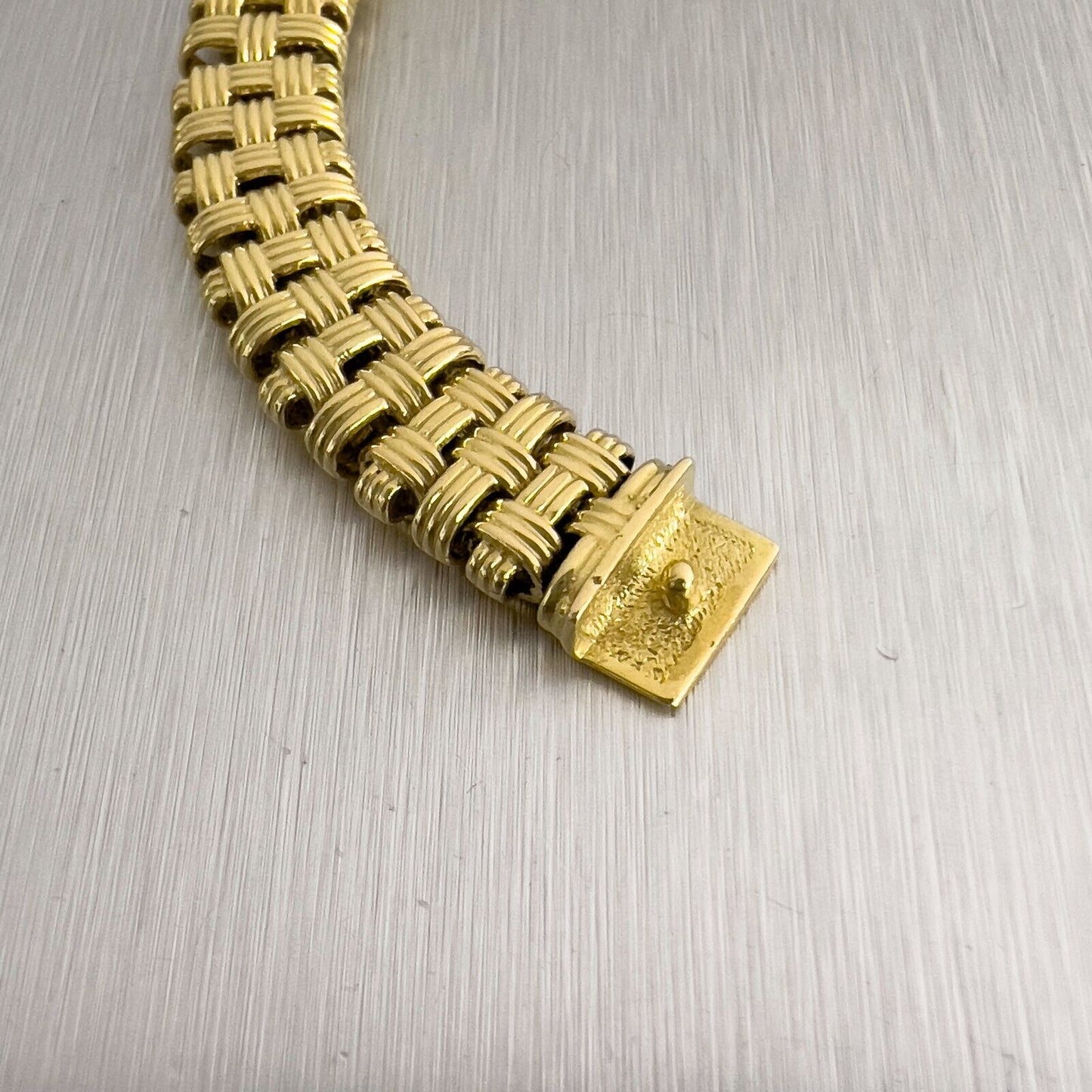 Roberto Coin Appassionata 18k Yellow Gold Diamond Woven Link Bracelet