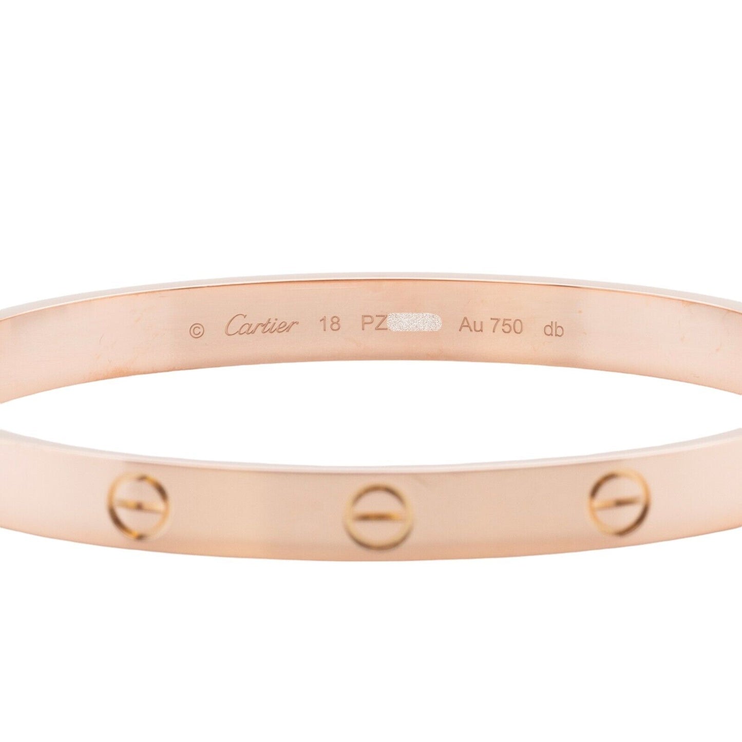 2022 Cartier Love 18k Rose Gold Bangle Bracelet Size 18 BOX & CERTIFICATE