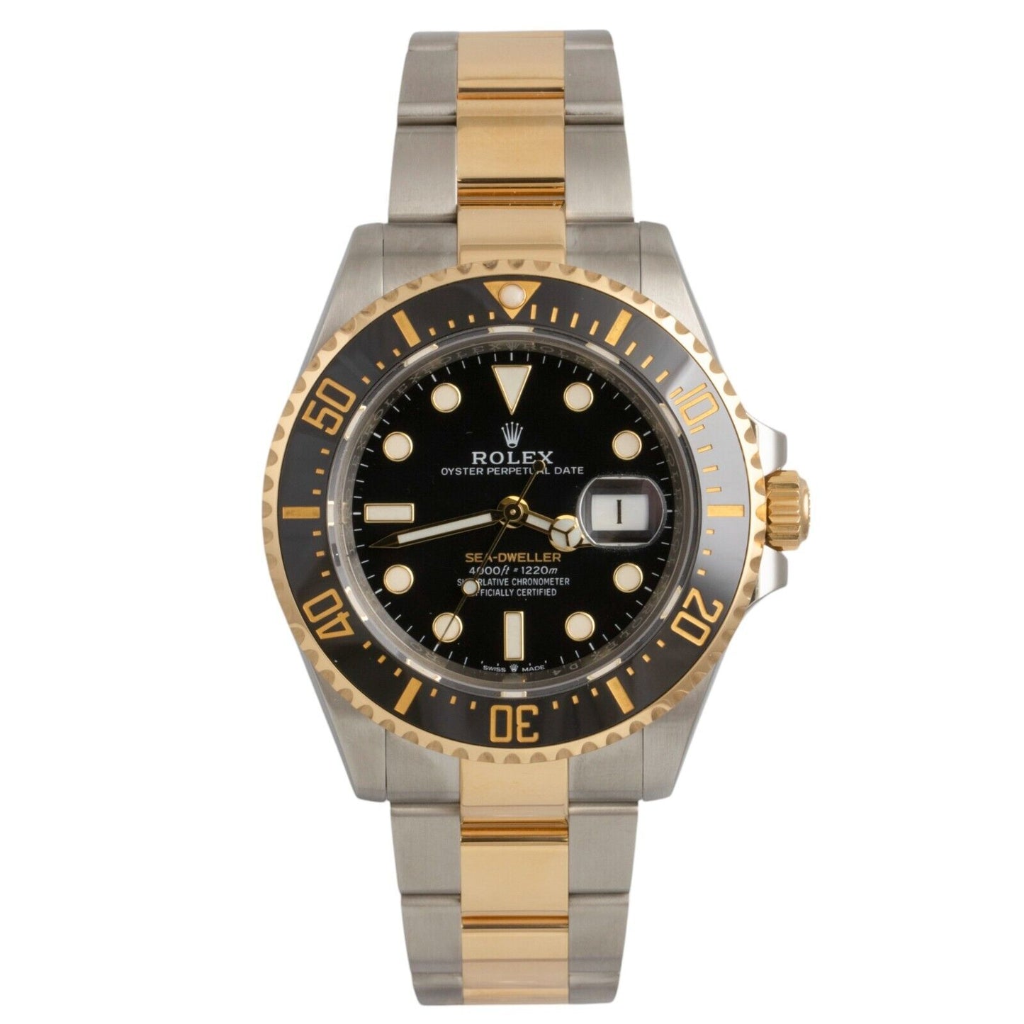 2022 Rolex Sea-Dweller 2-Tone 18k Stainless 43mm Black Watch 126603 BOX + PAPERS