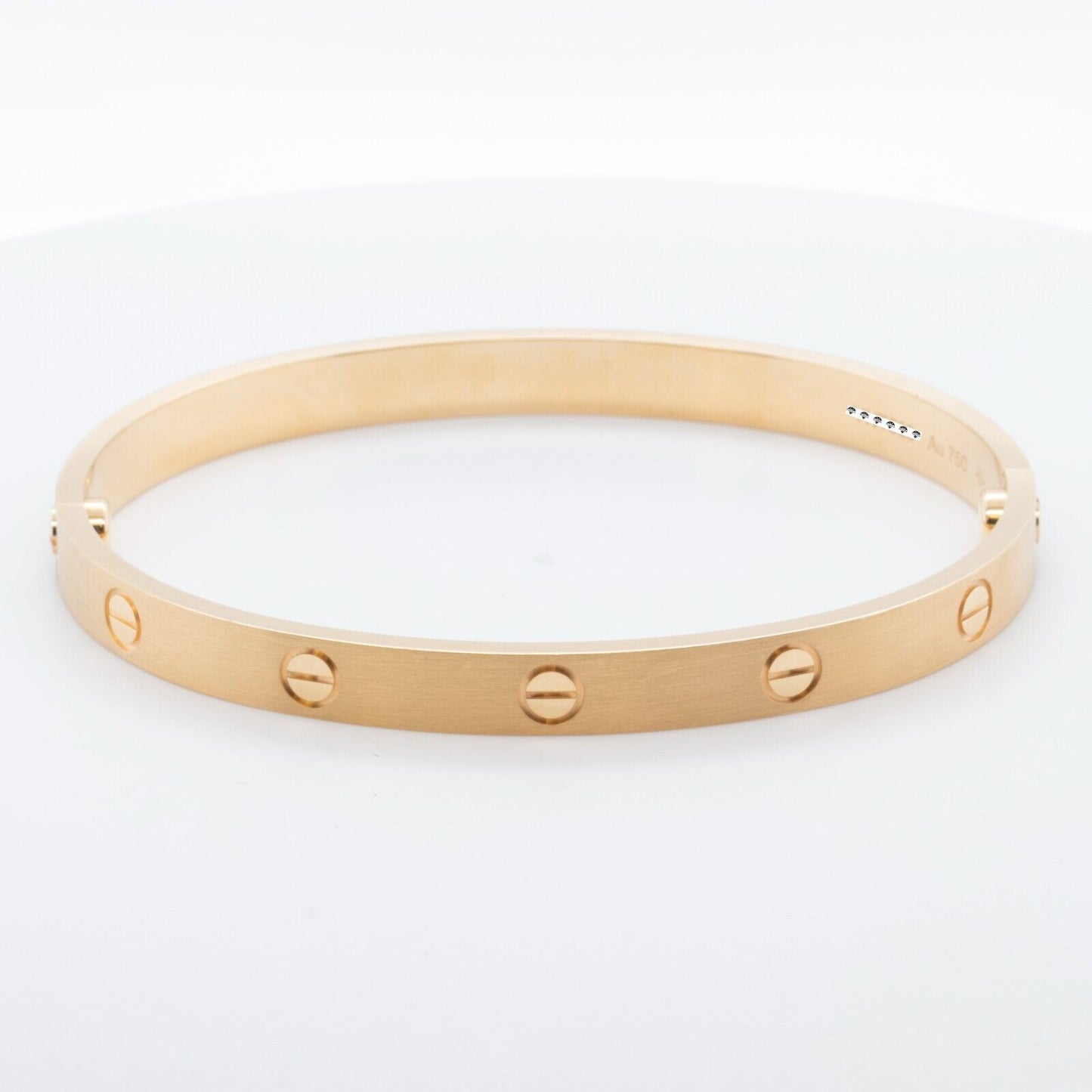 2024 NEW STYLE Cartier Love BRUSHED 18k Yellow Gold Bracelet SZ 19 BAG BOX CERT