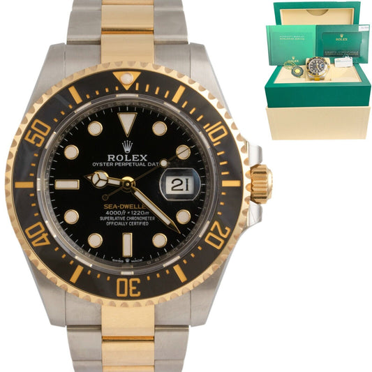 2024 Rolex Sea-Dweller 2-Tone 18k Stainless 43mm Black Watch 126603 BOX + PAPERS