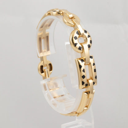 Cartier Panthere Pelage 18k Yellow Gold Black Enamel Bracelet POUCH & PAPERWORK