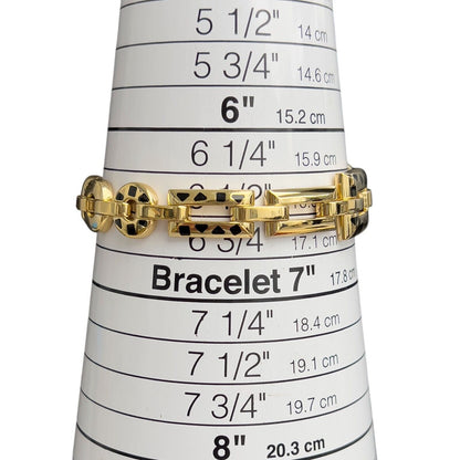 Cartier Panthere Pelage 18k Yellow Gold Black Enamel Bracelet POUCH & PAPERWORK