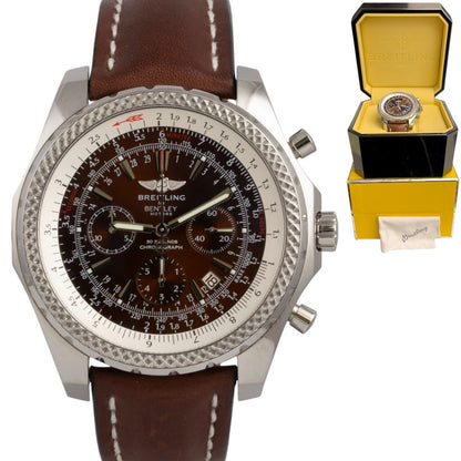Breitling for Bentley Motors Stainless Steel Bronze Dial 48mm Watch A25362 BOX