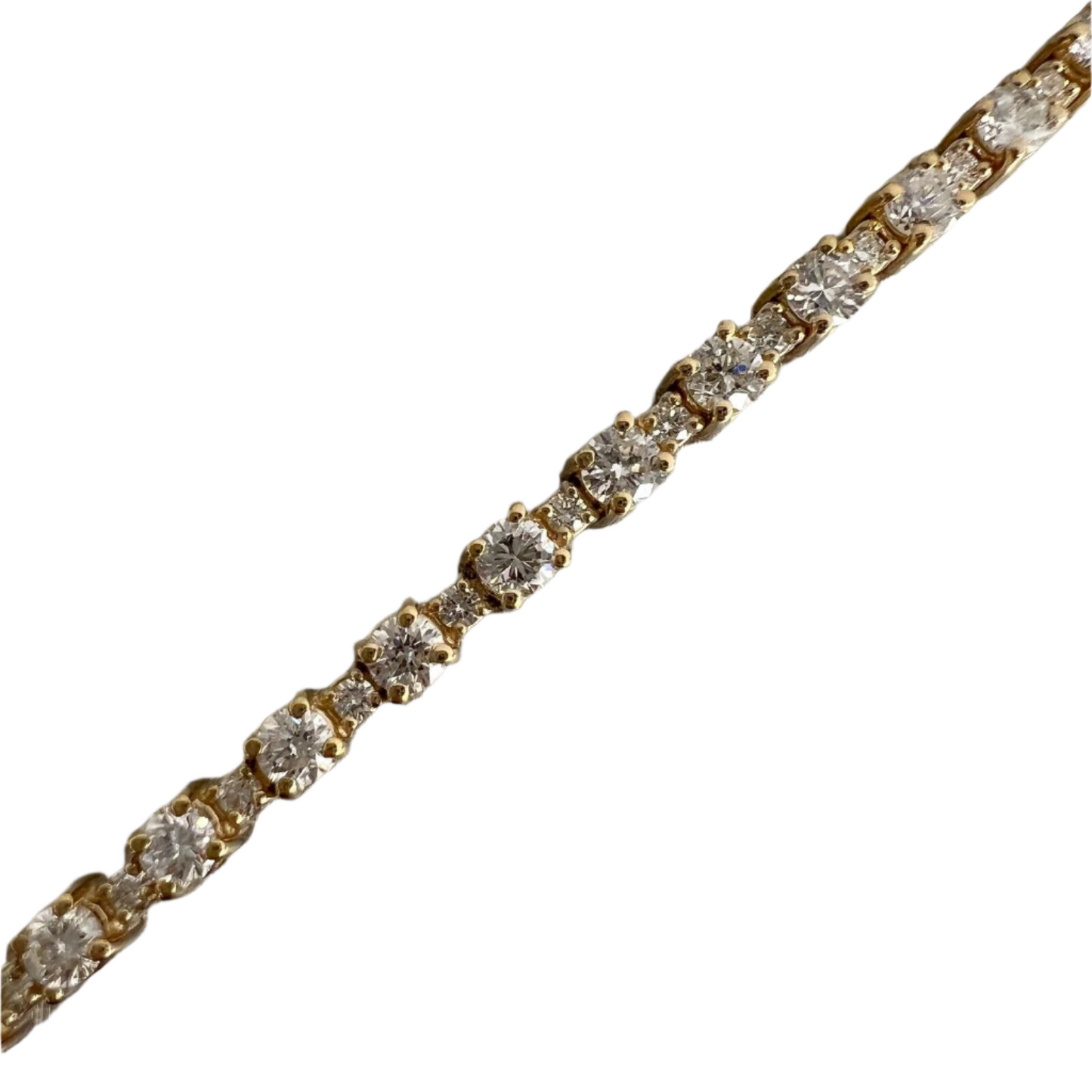 14k Yellow Gold Diamond Tennis Bracelet 3.43ctw G VS2-SI1 7.00" 9.4g