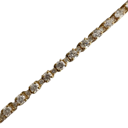 14k Yellow Gold Diamond Tennis Bracelet 3.43ctw G VS2-SI1 7.00" 9.4g