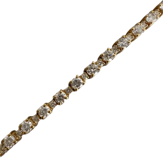 14k Yellow Gold Diamond Tennis Bracelet 3.43ctw G VS2-SI1 7.00" 9.4g