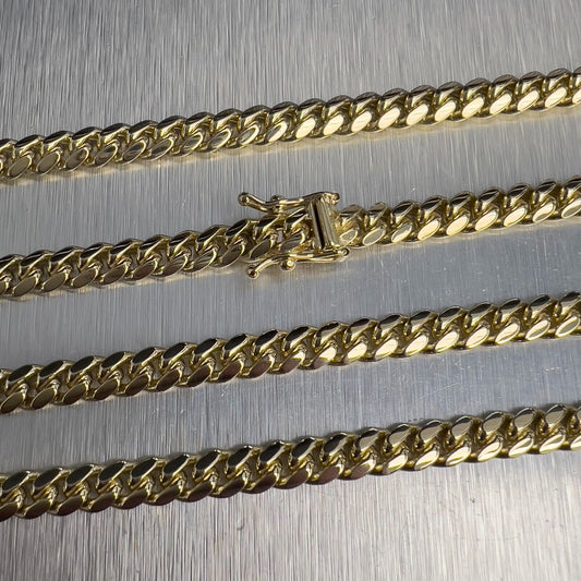 14k Yellow Gold Miami Cuban Link 5.00mm Chain Necklace 22.5" 44.4g