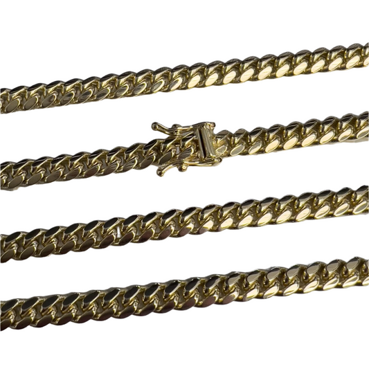 14k Yellow Gold Miami Cuban Link 5.00mm Chain Necklace 22.5" 44.4g