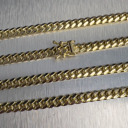 14k Yellow Gold Miami Cuban Link 5.00mm Chain Necklace 22.5" 44.4g