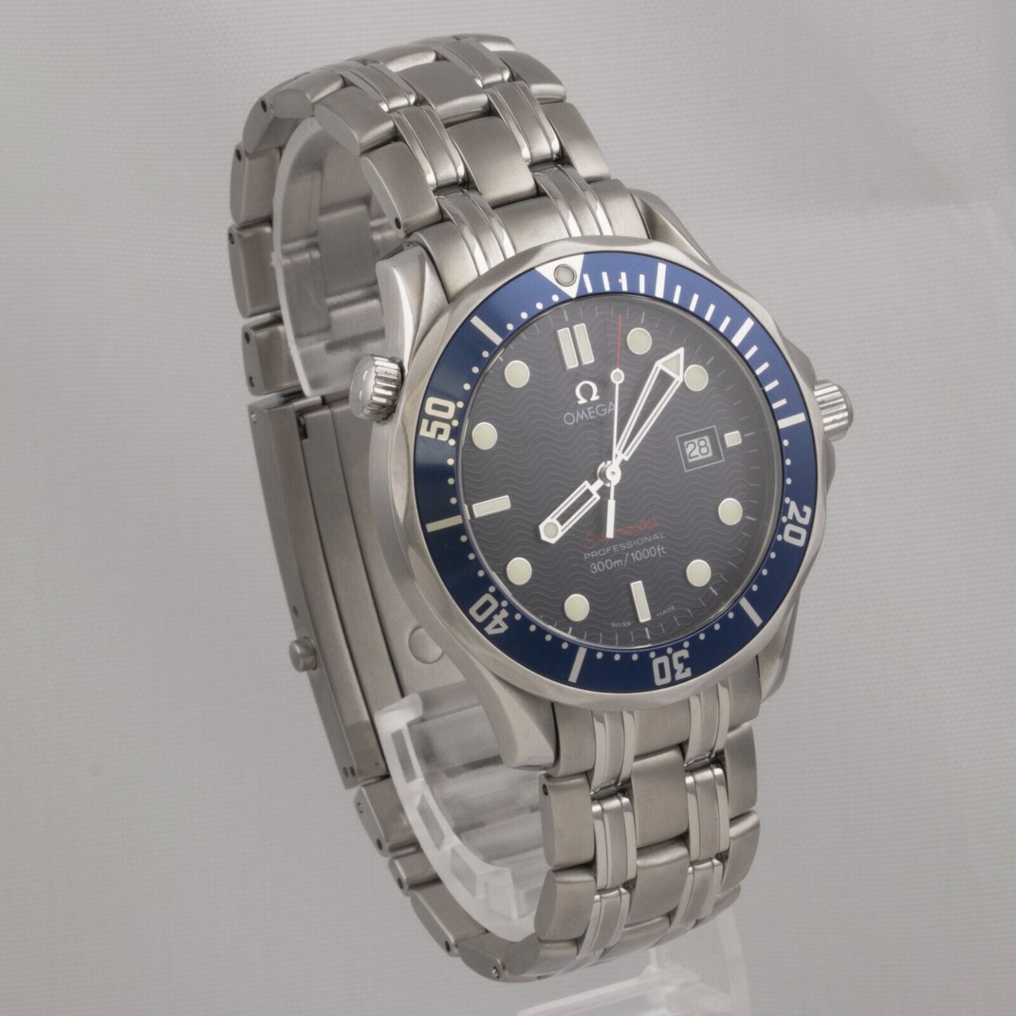 Omega Seamaster Pro James Bond Blue Wave 41mm Watch 2221.80.00 BOX + PAPERS
