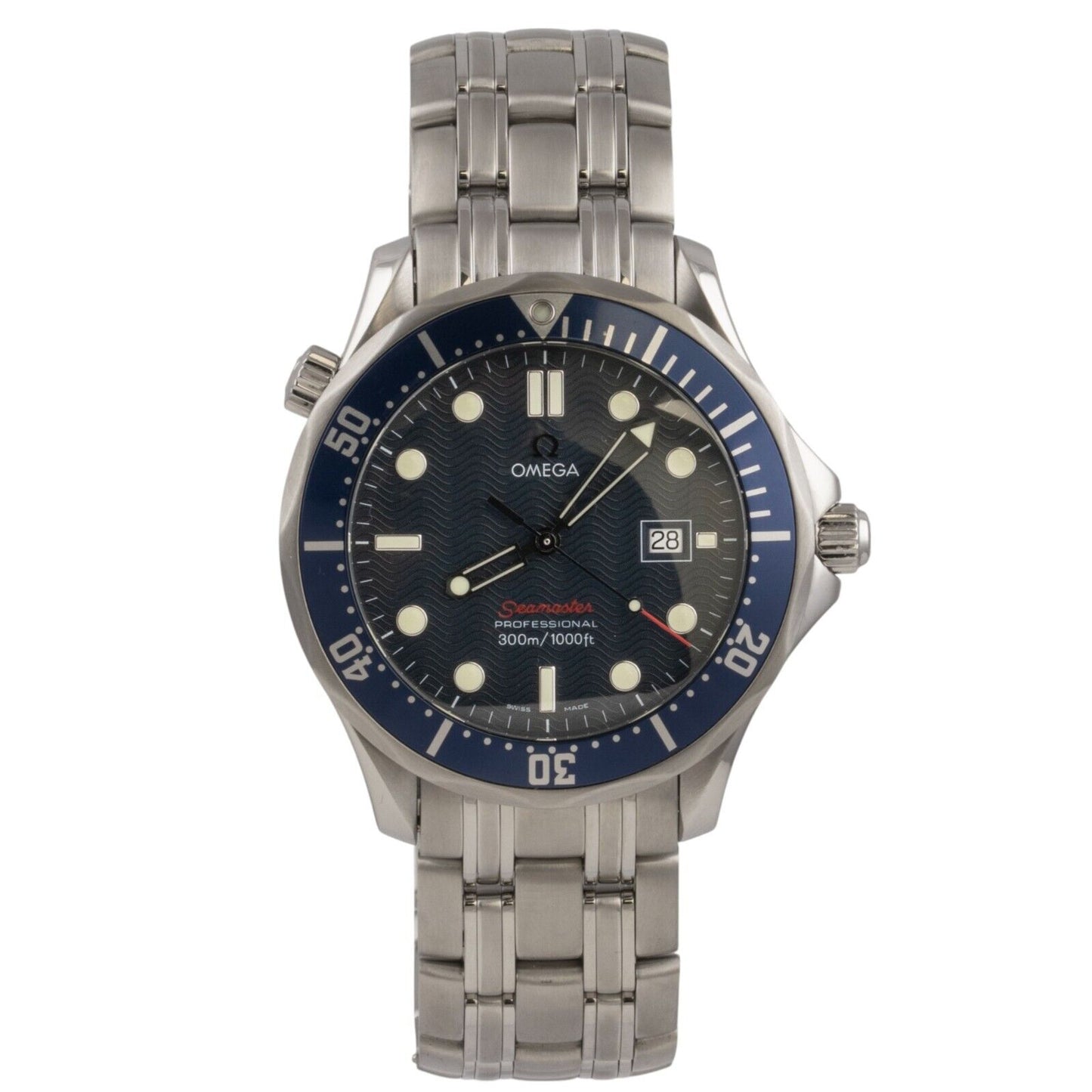 Omega Seamaster Pro James Bond Blue Wave 41mm Watch 2221.80.00 BOX + PAPERS