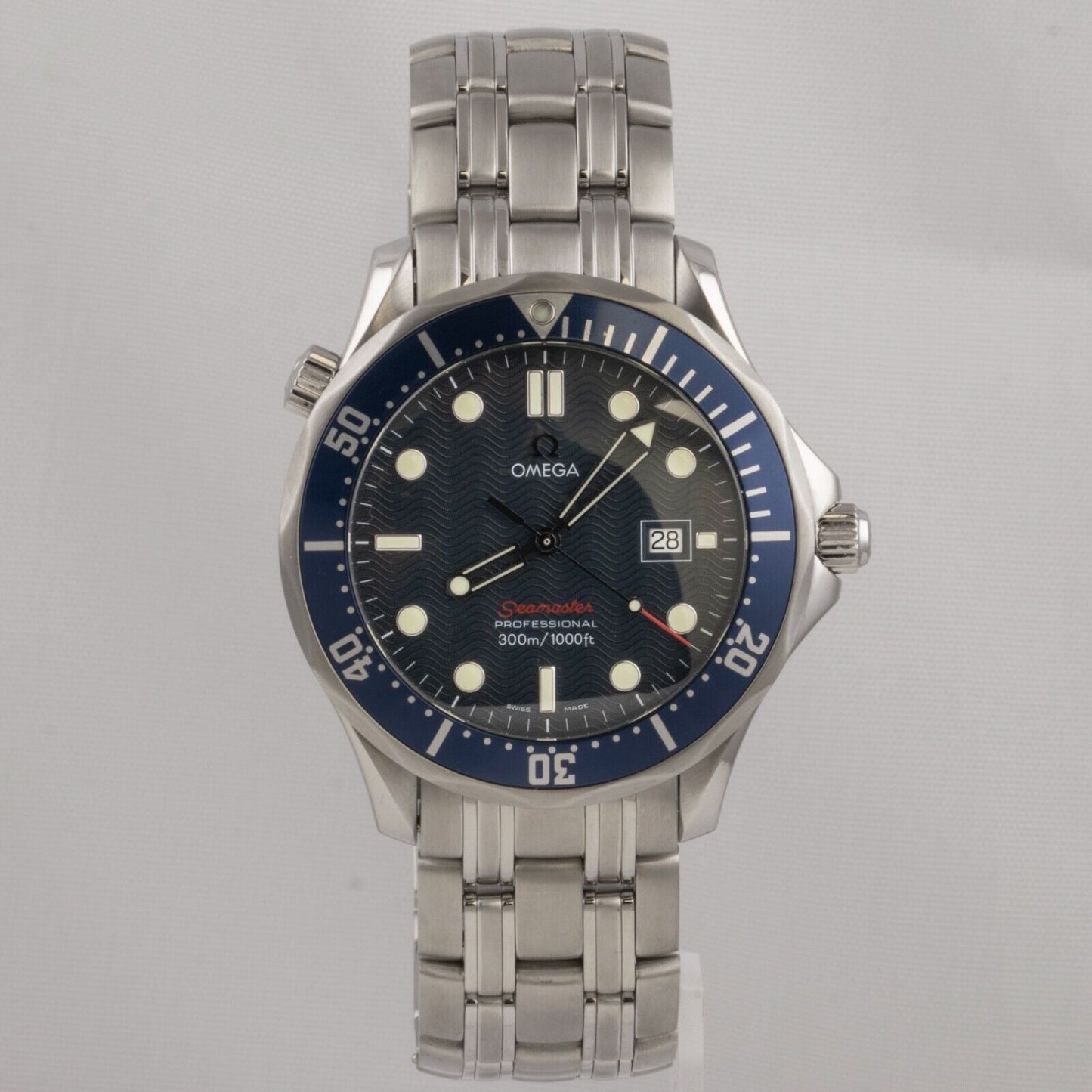 Omega Seamaster Pro James Bond Blue Wave 41mm Watch 2221.80.00 BOX + PAPERS