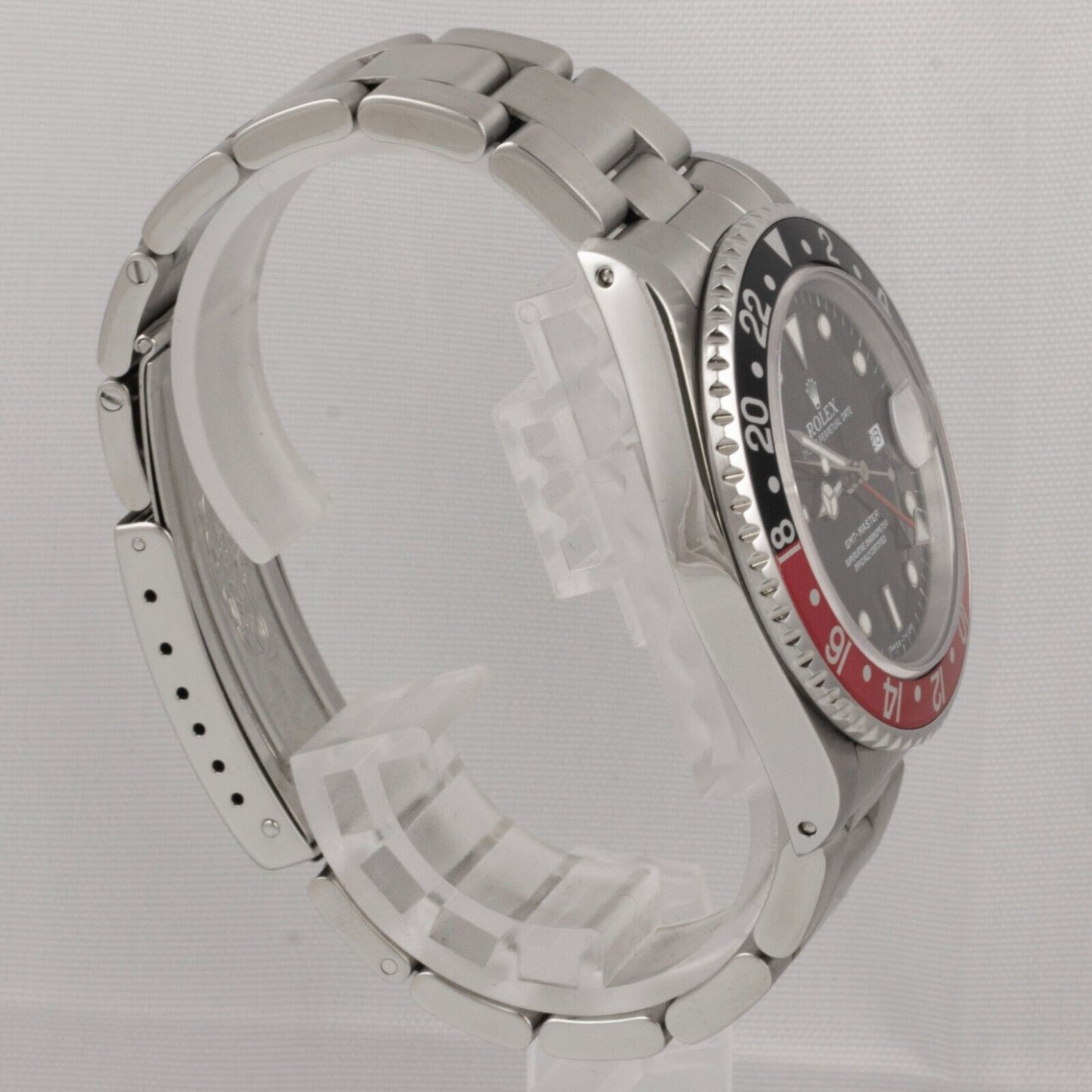 1989 Rolex GMT-Master II COKE Red Black Stainless Steel 40mm Watch 16700