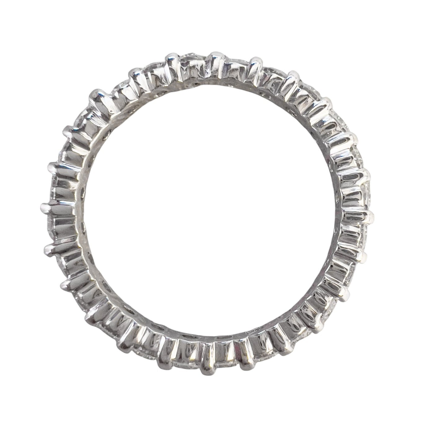 Platinum 950 24 Stone 1.64ctw Diamond Eternity Band G VS Ring Size 6.25