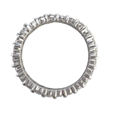 Platinum 950 24 Stone 1.64ctw Diamond Eternity Band G VS Ring Size 6.25