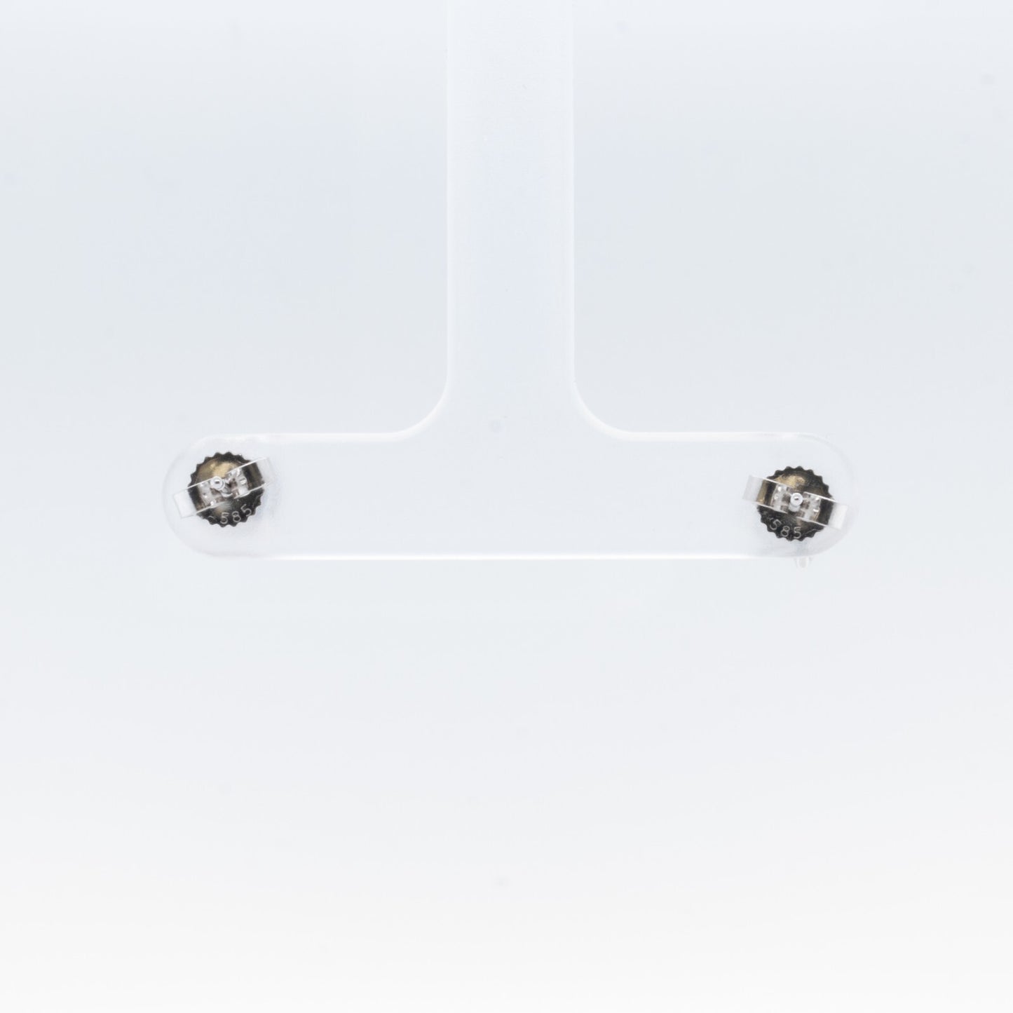 14k White Gold Round GIA Diamond Basket Stud Earrings 1.91ctw I / K SI2