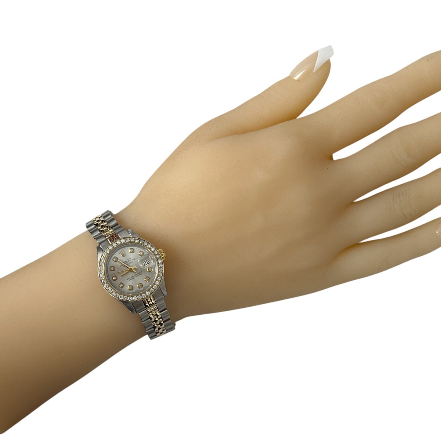 1983 Rolex DateJust 6917 Steel & 18k Silver Diamond Dial Bezel 26mm Ladies Watch