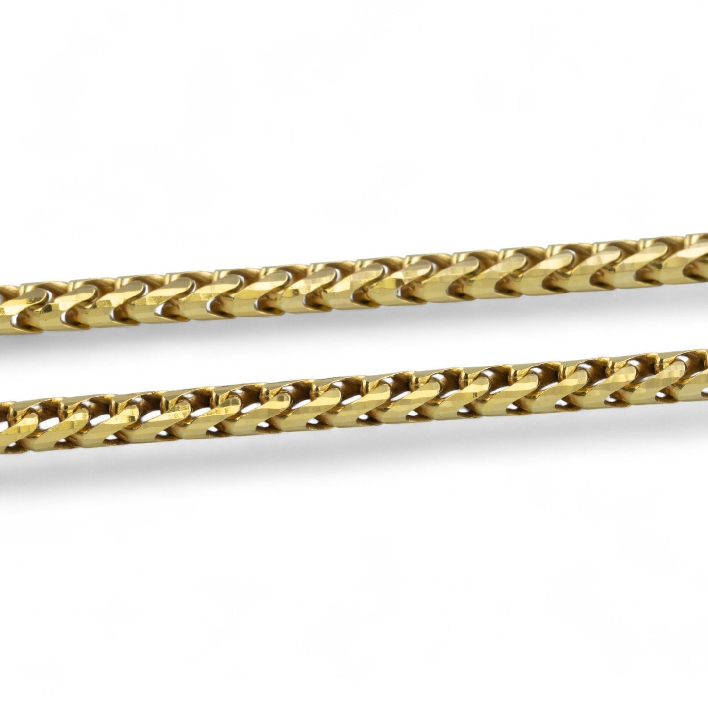 14k Yellow Gold Franco Link 4.80mm Boxy Cuban Chain Necklace 24" 75.9g