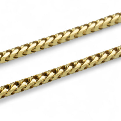 14k Yellow Gold Franco Link 4.80mm Boxy Cuban Chain Necklace 24" 75.9g