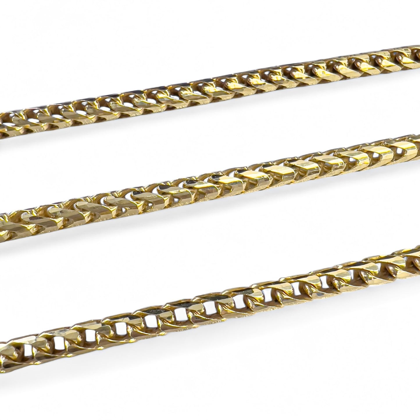 14k Yellow Gold Franco Link 4.80mm Boxy Cuban Chain Necklace 24" 75.9g