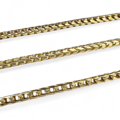 14k Yellow Gold Franco Link 4.80mm Boxy Cuban Chain Necklace 24" 75.9g