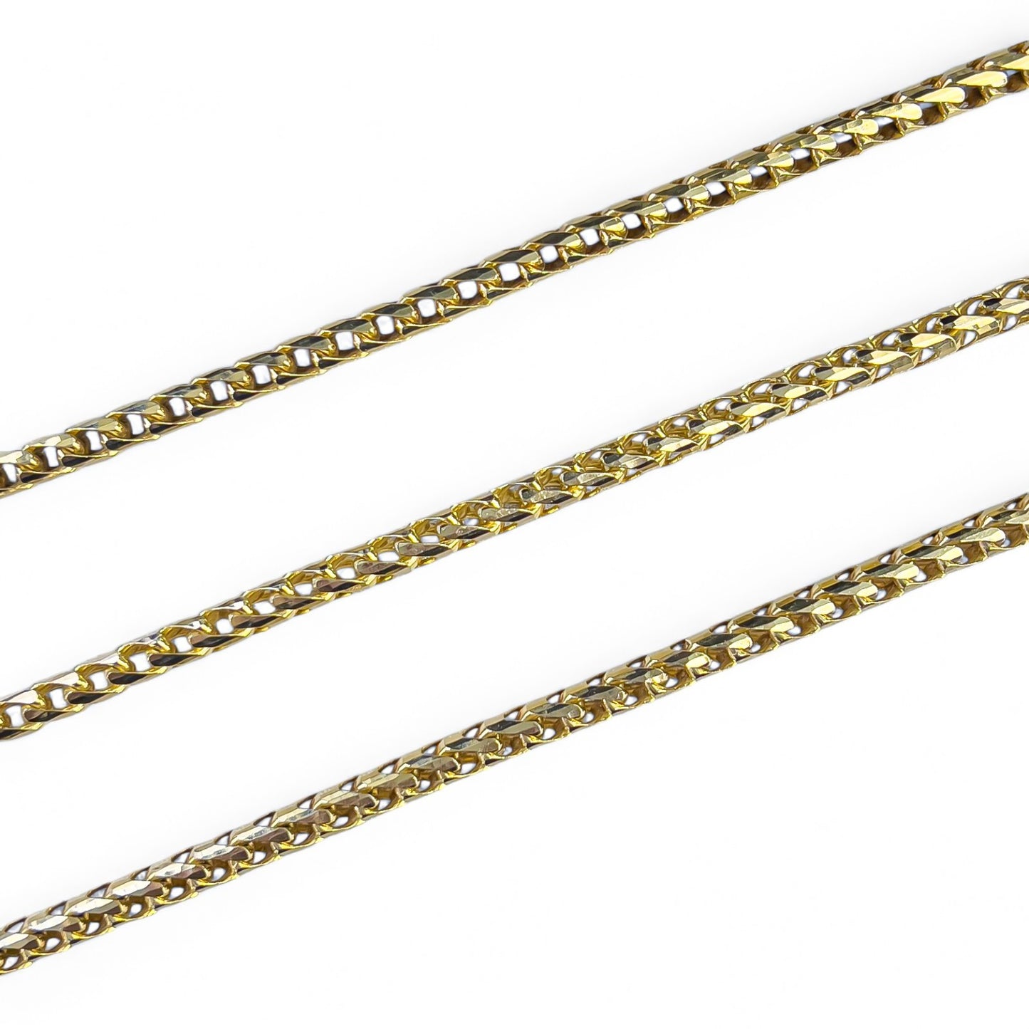 14k Yellow Gold Franco Link 4.80mm Boxy Cuban Chain Necklace 24" 75.9g