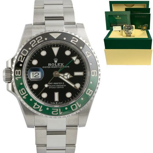 2023 Rolex GMT-Master II SPRITE Green Black LEFTY Steel 126720 VTNR BOX + PAPERS