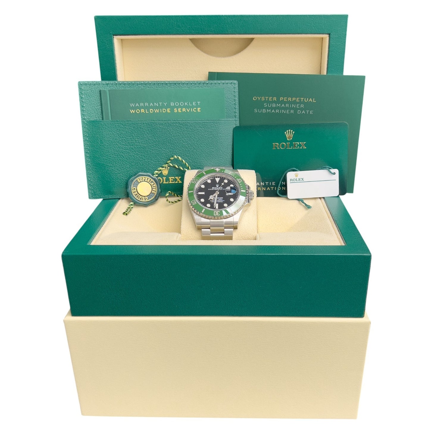 2023 Rolex Submariner STARBUCKS Green Stainless Steel 41mm 126610 LV BOX PAPERS