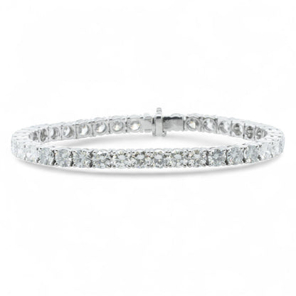 18k White Gold Diamond 38 Stone Tennis Bracelet 16.15ctw F VS1 7.00" 26.4g