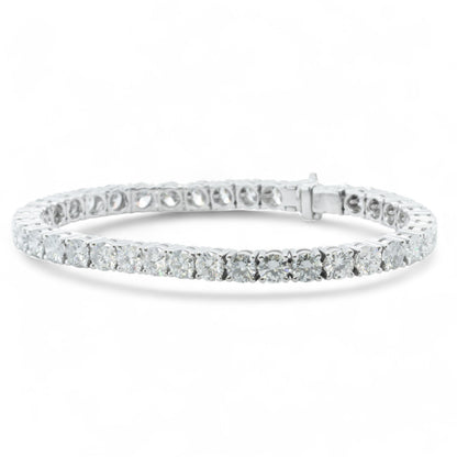18k White Gold Diamond 38 Stone Tennis Bracelet 16.15ctw F VS1 7.00" 26.4g