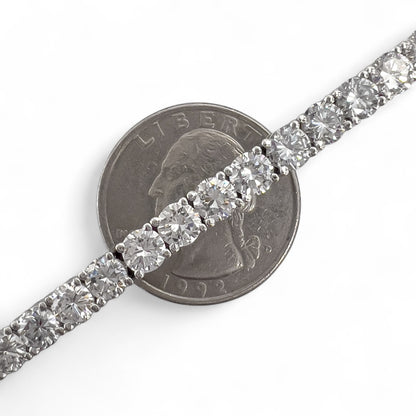 18k White Gold Diamond 38 Stone Tennis Bracelet 16.15ctw F VS1 7.00" 26.4g