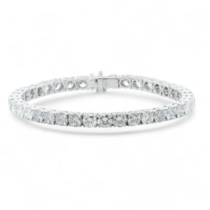 18k White Gold Diamond 38 Stone Tennis Bracelet 16.15ctw F VS1 7.00" 26.4g