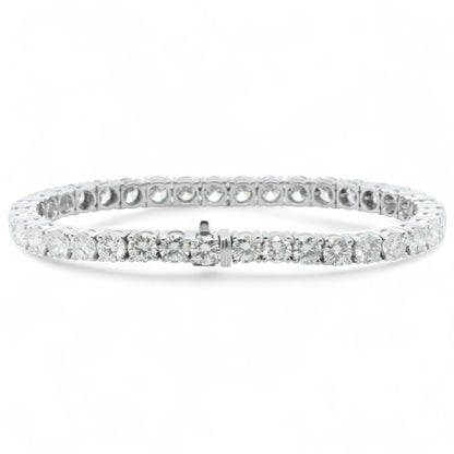 18k White Gold Diamond 38 Stone Tennis Bracelet 16.15ctw F VS1 7.00" 26.4g