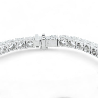 18k White Gold Diamond 38 Stone Tennis Bracelet 16.15ctw F VS1 7.00" 26.4g