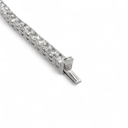 18k White Gold Diamond 38 Stone Tennis Bracelet 16.15ctw F VS1 7.00" 26.4g