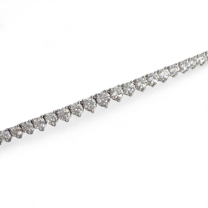 14k White Gold Round Diamond Graduated Tennis Necklace 9.62ctw G VS2-SI1 18"