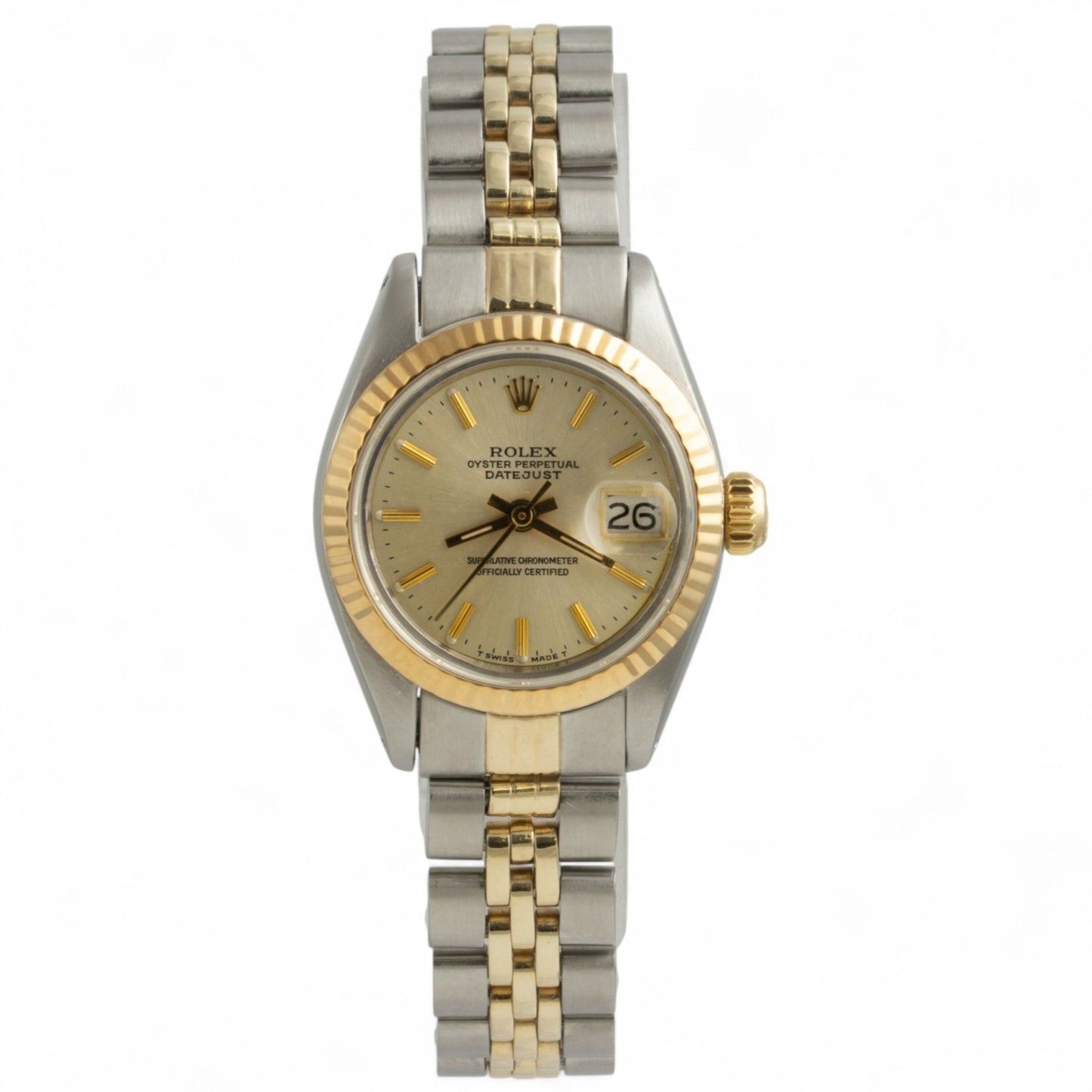 1983 Rolex DateJust 6917 26mm CHAMPAGNE Steel & 18k Gold Ladies JUBILEE Watch