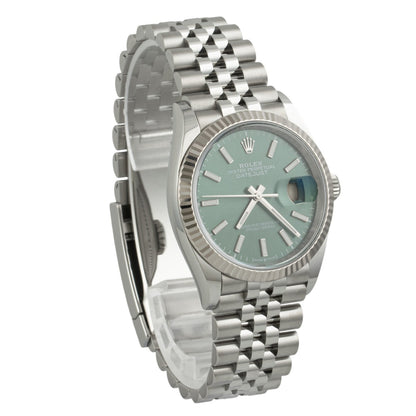 2025 Rolex DateJust 126234 36mm Stainless MINT GREEN Dial JUBILEE BOX + PAPERS
