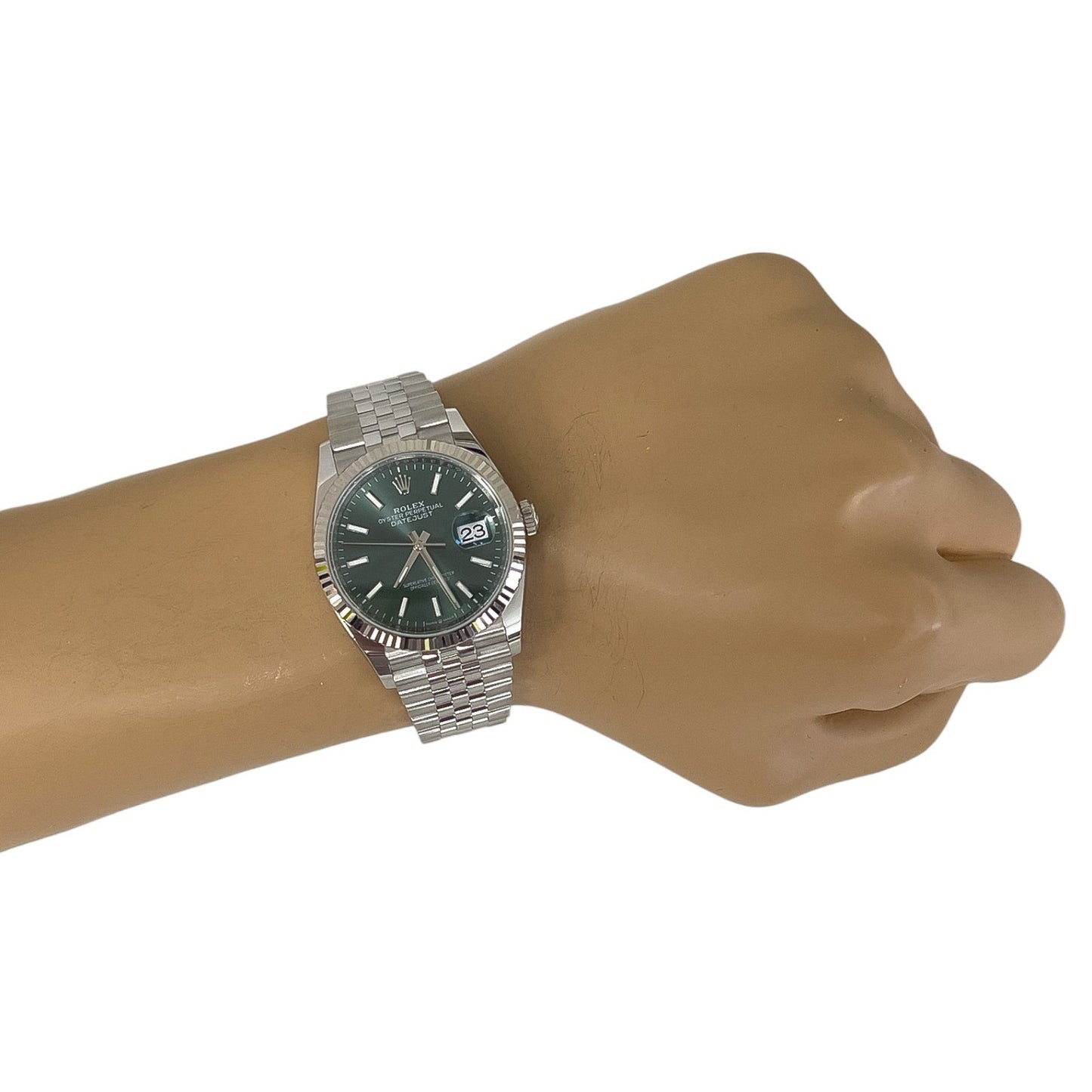 2025 Rolex DateJust 126234 36mm Stainless MINT GREEN Dial JUBILEE BOX + PAPERS