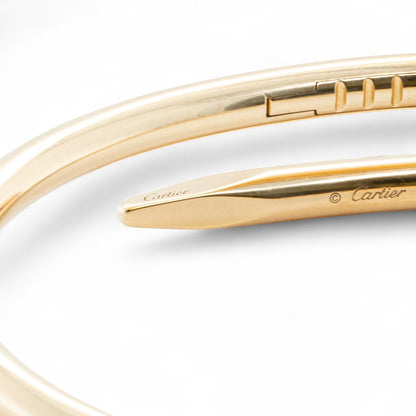 Cartier Juste un Clou 18k Yellow Gold Classic Model NAIL Bracelet SZ 17 BOX CERT