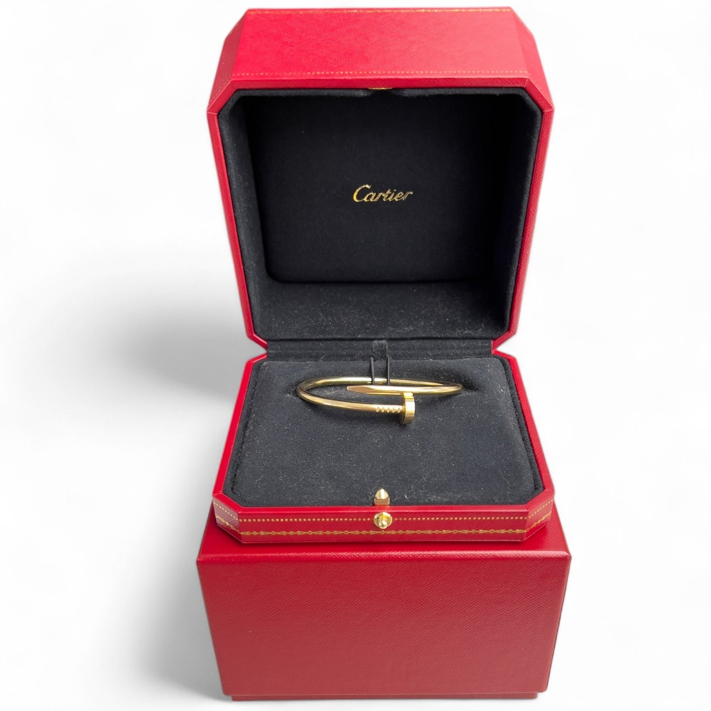 Cartier Juste un Clou 18k Yellow Gold Classic Model NAIL Bracelet SZ 17 BOX CERT