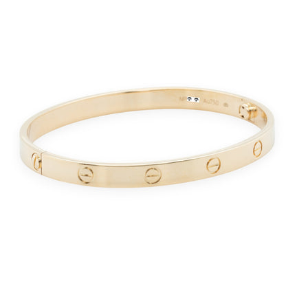 Cartier LOVE 18k Yellow Gold Bangle Bracelet Size 19 2021 BOX + CERTIFICATE