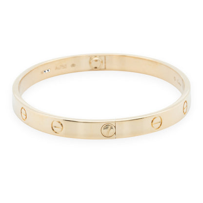 Cartier LOVE 18k Yellow Gold Bangle Bracelet Size 19 2021 BOX + CERTIFICATE
