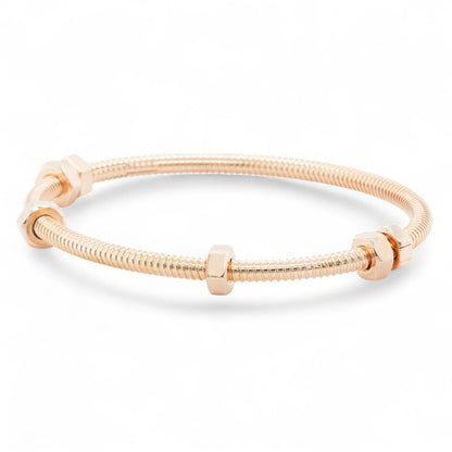 Ecrou de Cartier 750 18k Pink Rose Gold Bangle Bracelet Size 17 BOX + RECEIPT