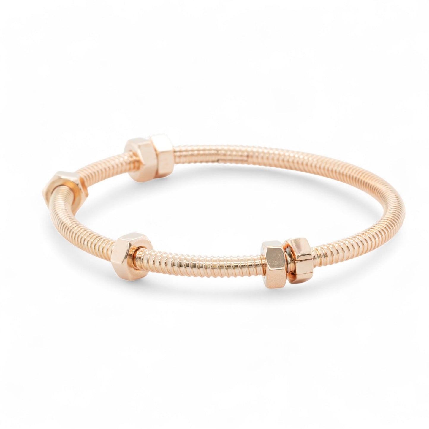 Ecrou de Cartier 750 18k Pink Rose Gold Bangle Bracelet Size 17 BOX + RECEIPT