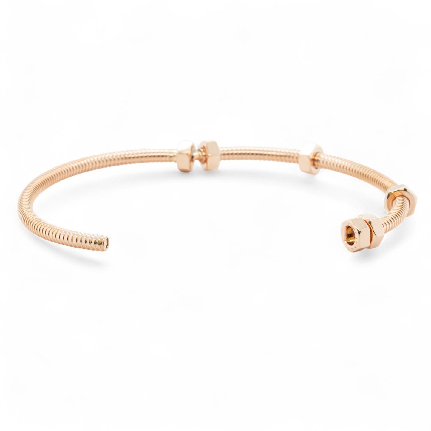 Ecrou de Cartier 750 18k Pink Rose Gold Bangle Bracelet Size 17 BOX + RECEIPT