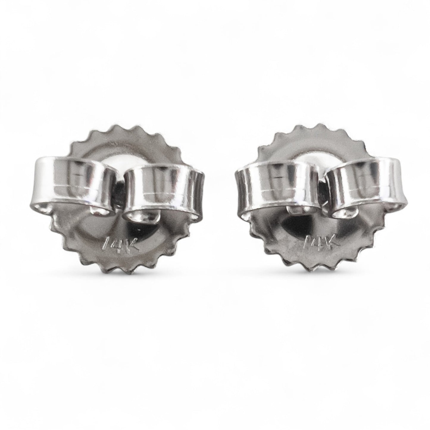 GIA 14k White Gold Round Diamond 4 Prong Martini Stud Earrings 4.32ctw F VS2